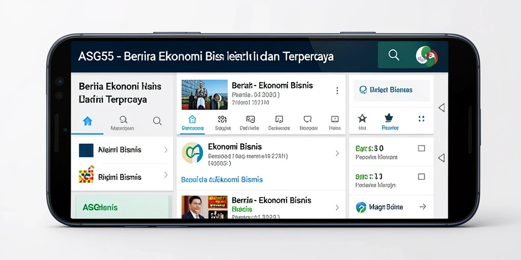Tampilan antarmuka ASG55 yang menarik dan informatif untuk berita Ekonomi Bisnis.