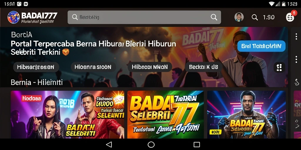 Antarmuka aplikasi BADAI777 yang menarik dan user-friendly.