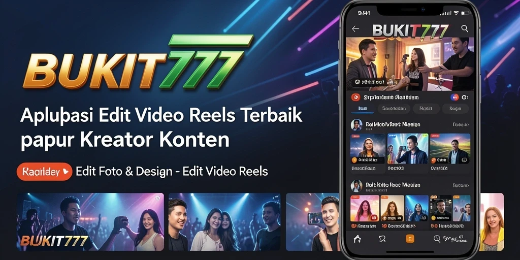 Antarmuka BUKIT777 yang intuitif untuk Edit Video Reels.