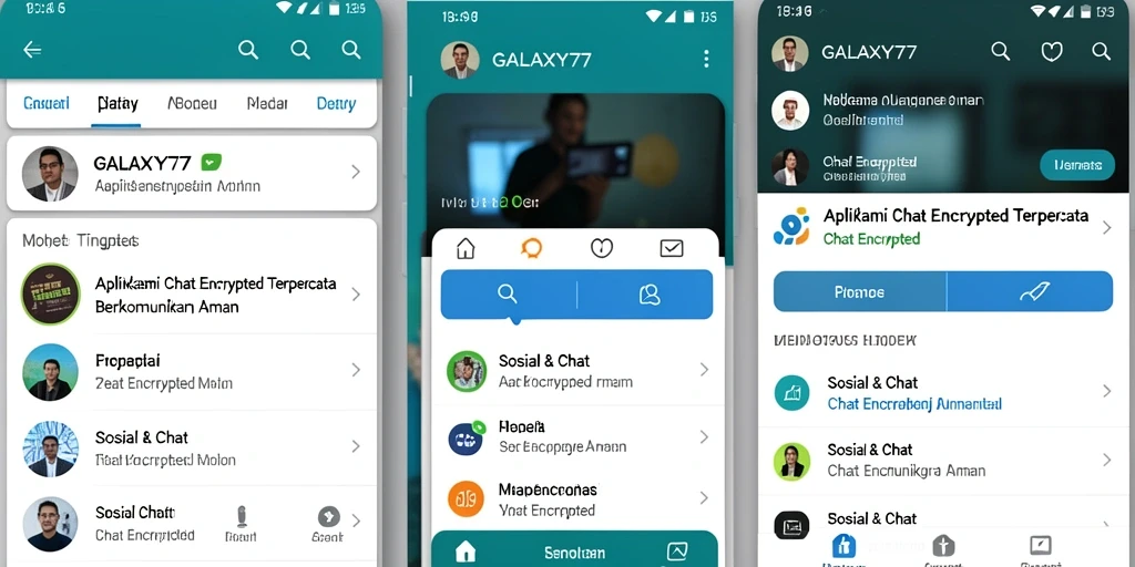 Tampilan antarmuka GALAXY77 yang modern dan penggunaannya yang intuitif.