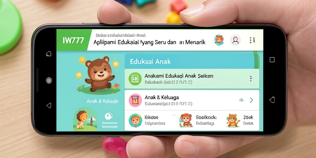 Tampilan antarmuka IW777 yang interaktif dan ramah anak.