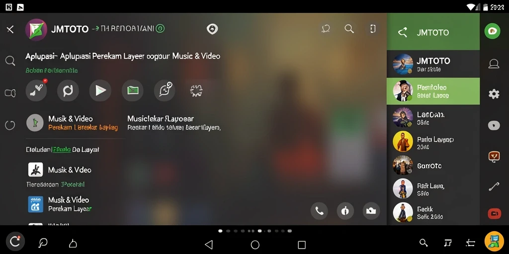 Antarmuka JMTOTO yang user-friendly untuk perekaman layar.