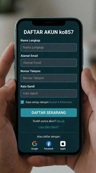 Buat Akun Baru di ko857 untuk Pengguna Android